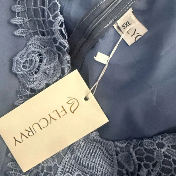 High Low Blue Dress for Women - 5Xl - Picture 7 of 7